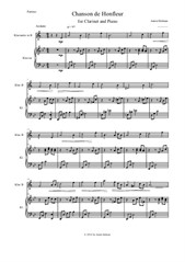 Chanson de Honfleur for Clarinet and Piano