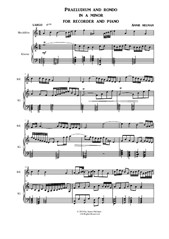 Praeludium and Rondo in A minor for Recorder and Piano