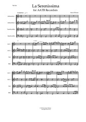 La Serenissima - for AATB Recorder Quartet