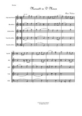 Menuett in D Minor for Recorder Quintet